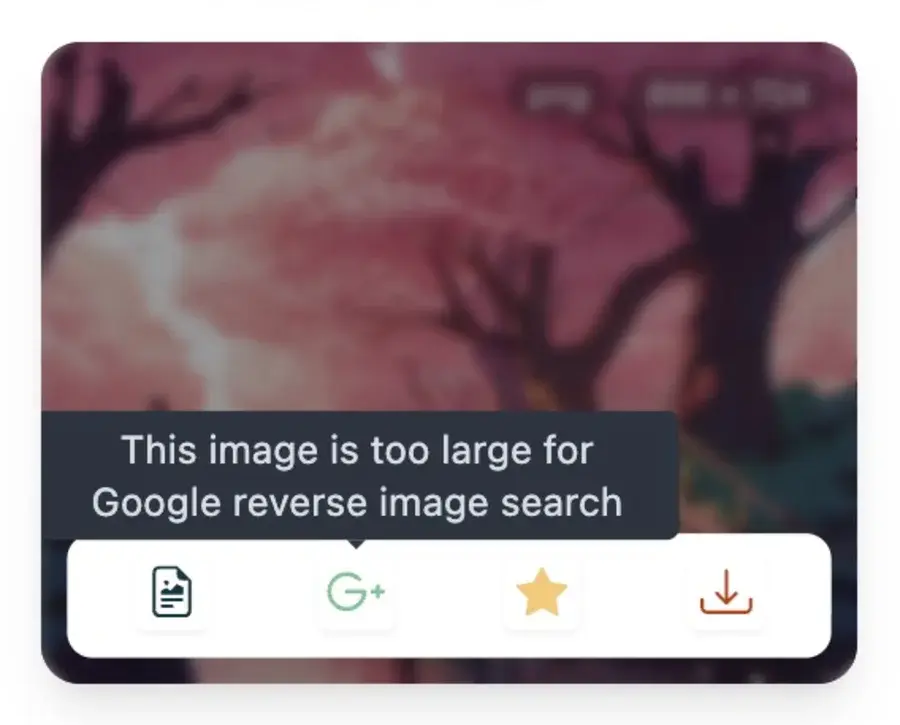 Pixel Flow 图片卡片中的 Google 反向搜图按钮处于不可用状态